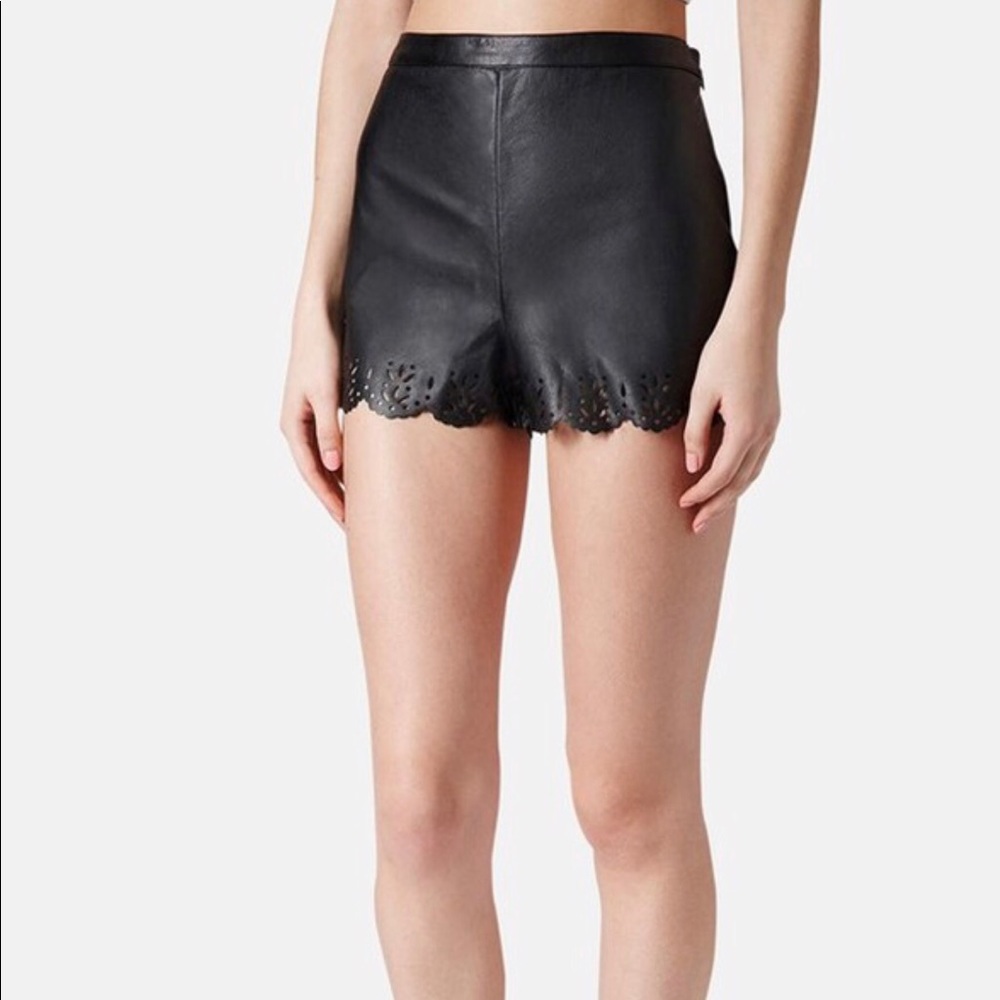 TOPSHOP Leather (vegan)High Waist Shorts